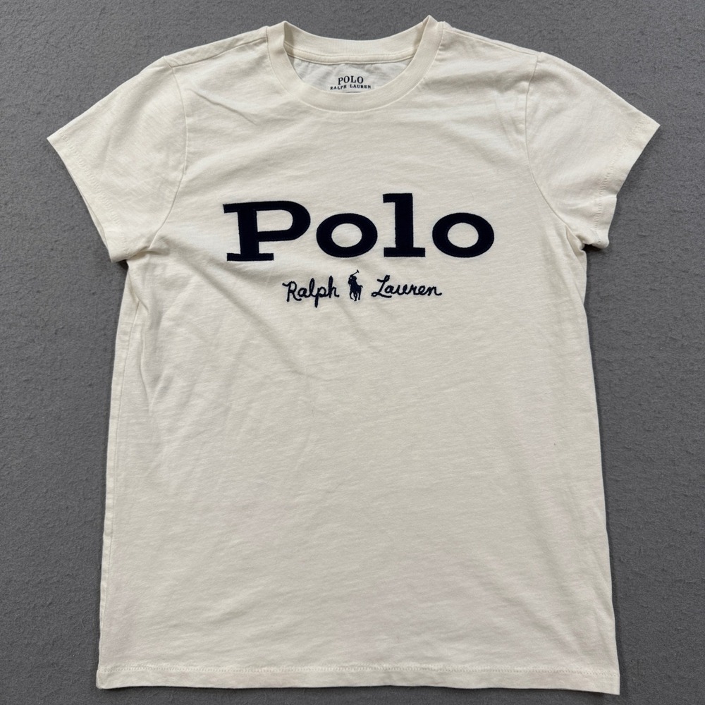 Polo Ralph Lauren T-Shirt Women's XS White Slim Short Sleeve Minimalist Preppy
